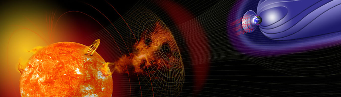 Graphic of events of sun affecting Earth's magnetosphere