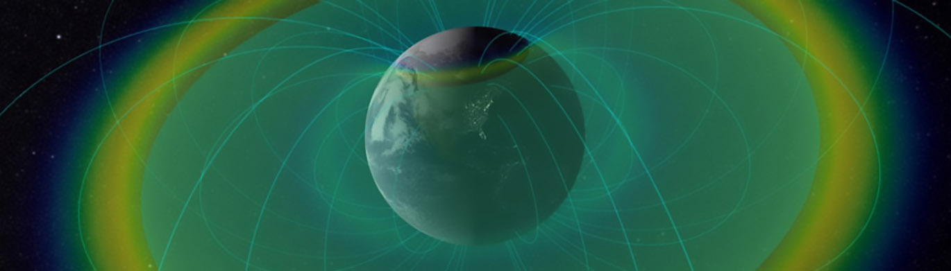 Visualization of Earth surrounded by plasmapause and radiation belts