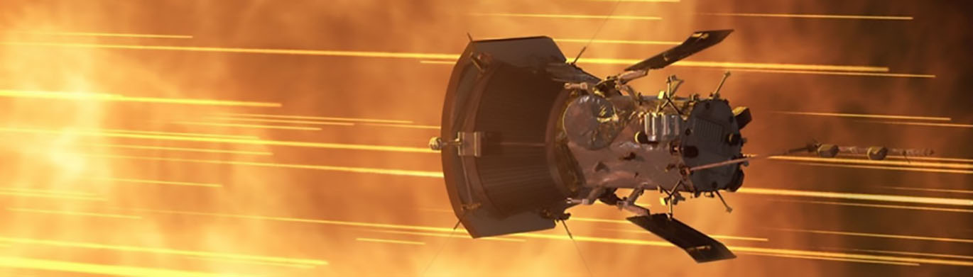 Graphic of the Parker Solar Probe in the solar wind