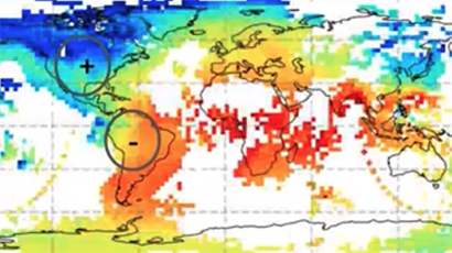 Ionosphere disturbance map