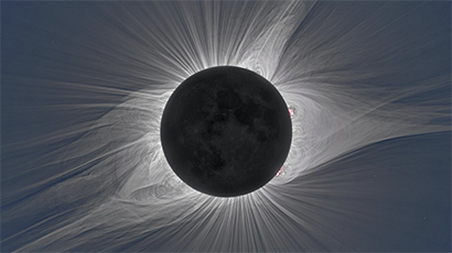 Solar corona total solar eclipse