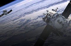 Satellites over planet Earth