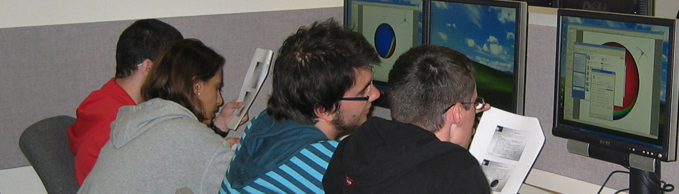 Students working together during the 2007 Summer School. 