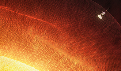 Graphic of satellite near sun